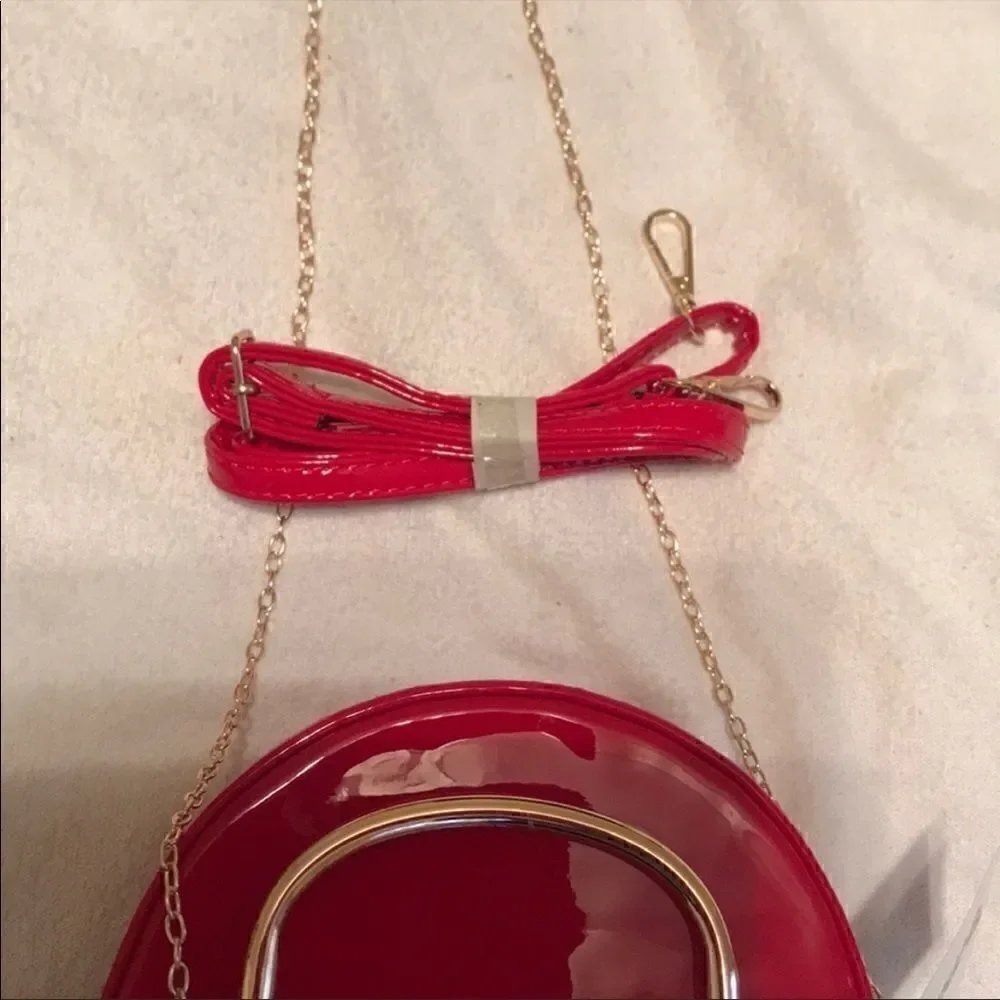 Red and Gold Patent convertible bag​​​​​​​​​​​​​​​​​​​​​​​ - Picture 4 of 6